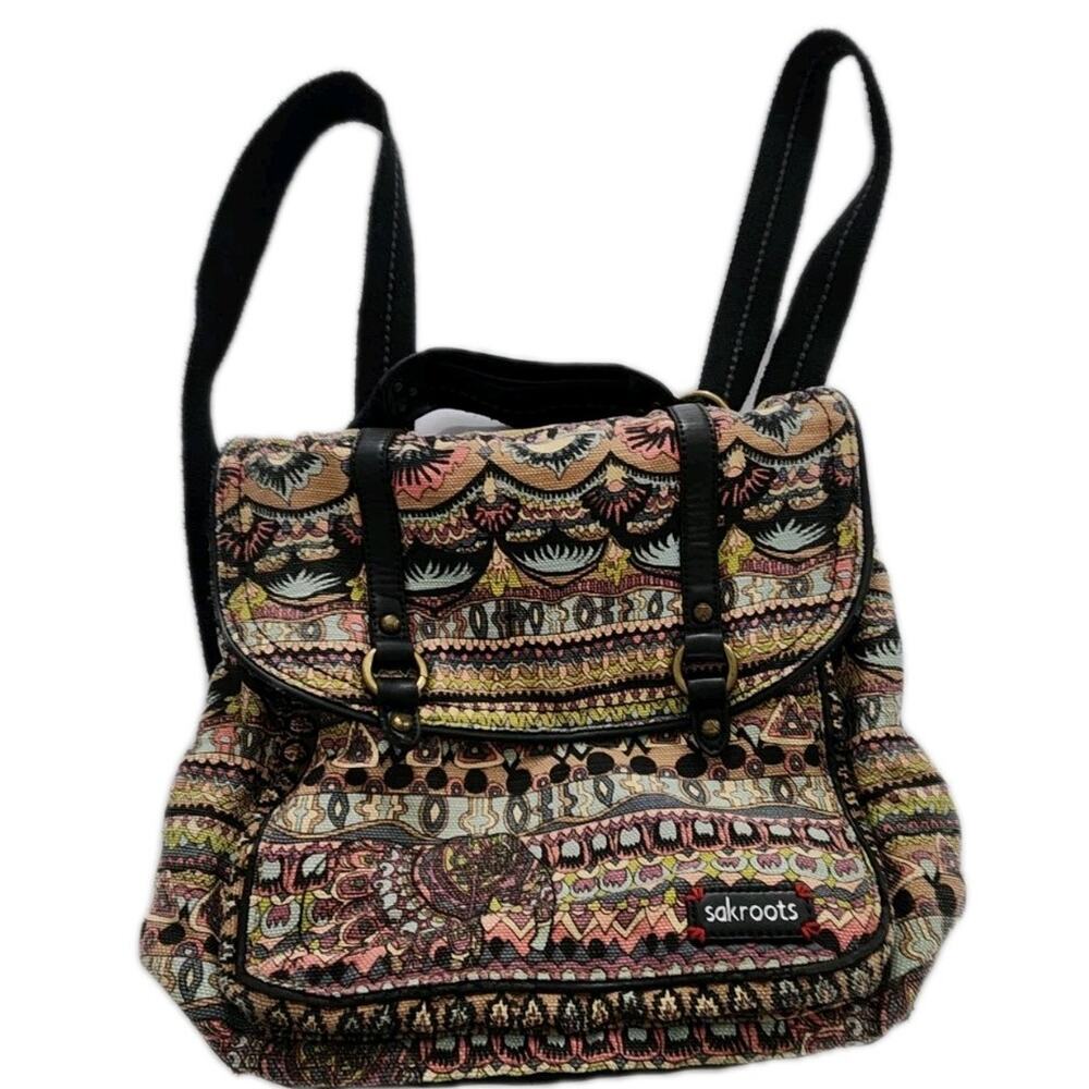Sakroots Women’s Convertible Signature Peace Print Backpack/ Crossbody Bag/Purse